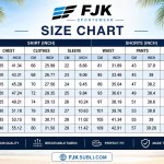 Detailed size chart featuring measurements in centimeters and inches for shirts (chest, clothes, sleeve) and shorts (waist, pants, hip) ranging from sizes S to 5XL.