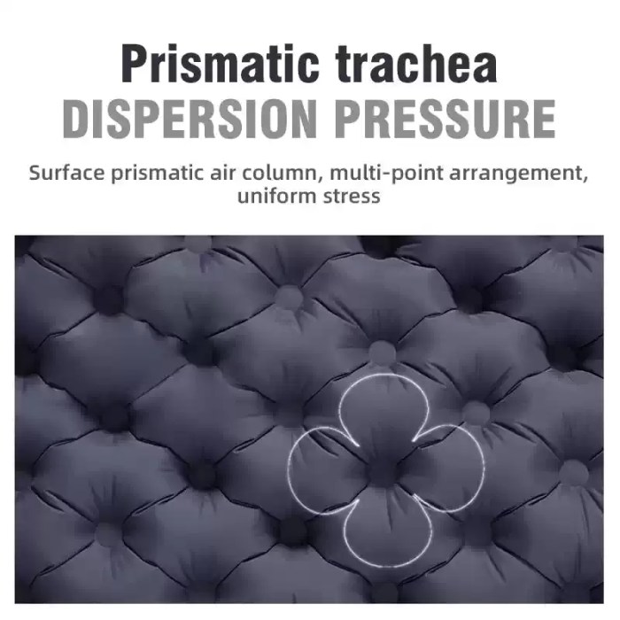 Double Inflatable Camping Mattress_2 The double sleeping mat deflated and folded into its compact travel storage bag.