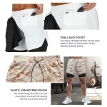 FJK Camping Gear sport shorts featuring an elastic drawstring waistband and a secure back zippered pocket for convenient item storage.