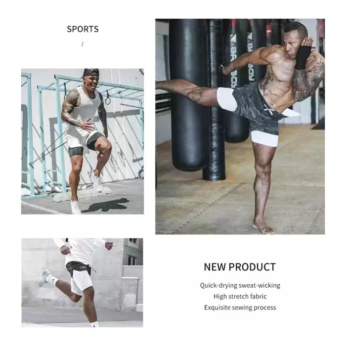 FJK Camping Gear quick-dry, sweat-wicking running shorts with high-stretch fabric for intensive sports and exercise.