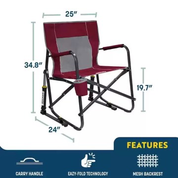 dimensions of heavy duty camping chair 