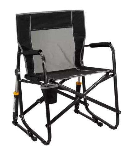 Folding beach camping chair with shock absorber and aluminium frame