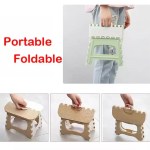 Lightweight plastic folding camp stool for kids in blue