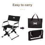 Close-up of the reinforced aluminum joints and armrests.