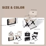 Close-up of the reinforced aluminum joints and armrests.