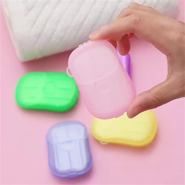 Disposable hand soap paper sheets for outdoor sports and backpacking.