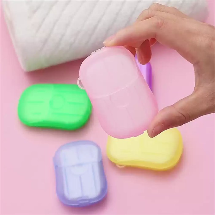 Disposable hand soap paper sheets for outdoor sports and backpacking.