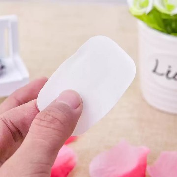 Portable soap paper sheets used during travel and fishing missions.