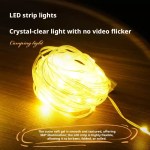 Flexible warm white LED string light bundle with soft gel.