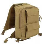 Rugged travel backpack used during a nature hike.