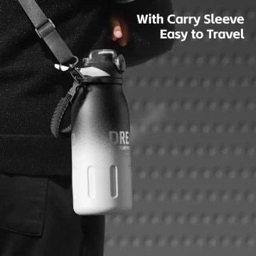 Large capacity insulated bottle for outdoor sports and backpacking.