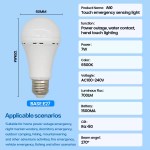 Rechargeable LED light bulb used for home power failure.