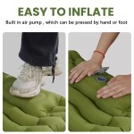 Thicken sleeping pad with built-in pillow for outdoor sports and climbing.