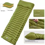 Air mat for travel and hiking used during a fishing trip.