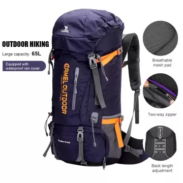 Camping supplies packed in a waterproof bag.
