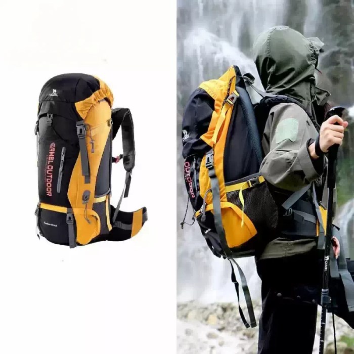 Outdoor hiking backpack for mountaineering.