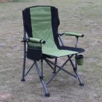 A person folding the high back chair into its black carry bag for transport.