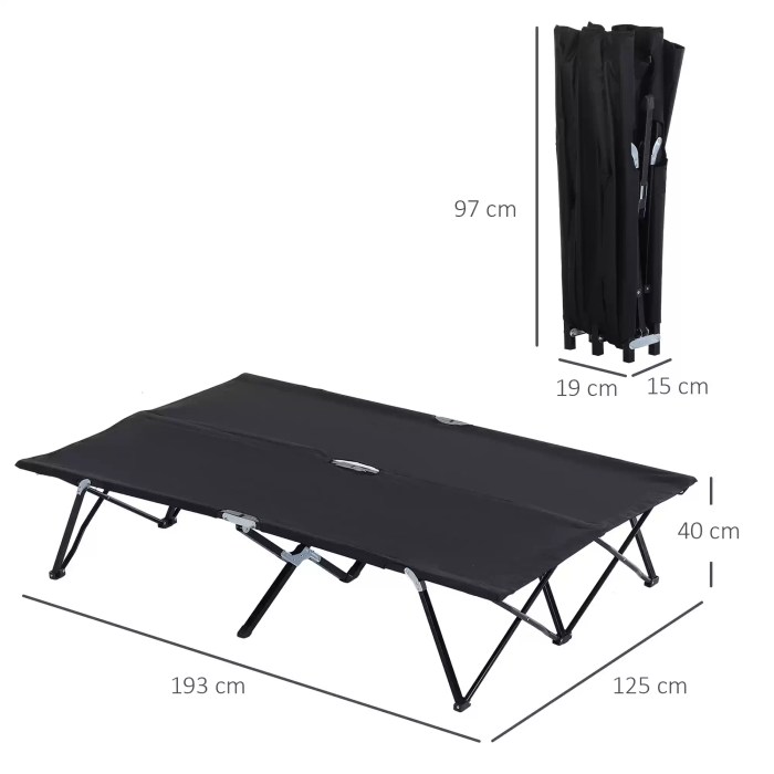 Outsunny Double Foldable Camping Bed_3 Double Foldable Camping Bed