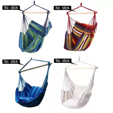 Folded portable hammock chair for travel.