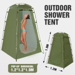 Tall outdoor privacy shelter for camping showers and portable toilets.