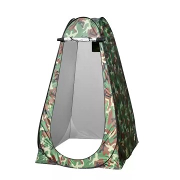 Camouflage camping shower tent offering private changing space for UK outdoor trips
