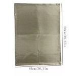 Temperature resistant insulation pad protecting a wooden patio deck under a portable BBQ grill.