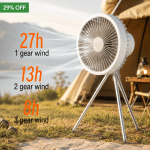 Portable Rechargeable Camping Fan with LED Light for camping