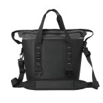 Comparison of the TPU waterproof thermal bag size against a camping backpack.