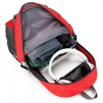 Women hiking backpack in waterproof nylon for travel.