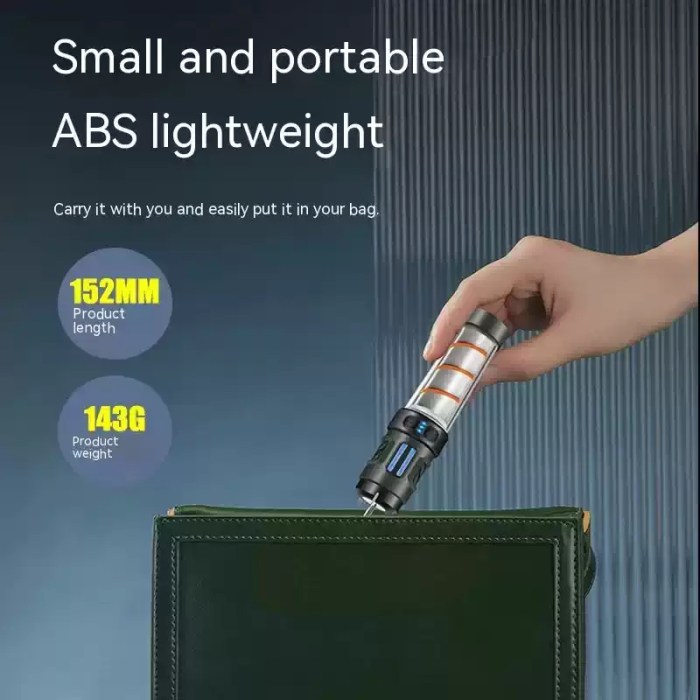 Outdoor lighting with tripod stand used during a nature hike.