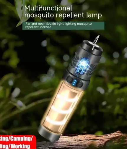 Multi-function camping mosquito lamp with a tripod stand.