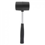 DIY hand tool rubber hammer being used for camp setup at a picnic.