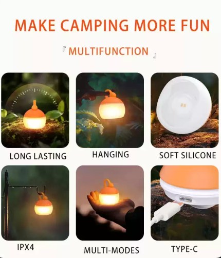 Close up of the USB charging port on a mini retro lantern.