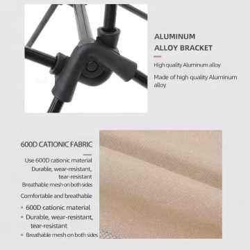 Tarka foldable chair with Aluminium alloy bracket and 600D cationic fabric