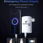 Quick inflate deflate tool for an air mattress on a nature hike.