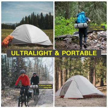 Portable and ultralight camping and hiking tent