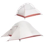 Spacious 1-2 person interior of a professional hiking tent.
