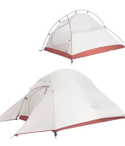 Spacious 1-2 person interior of a professional hiking tent.