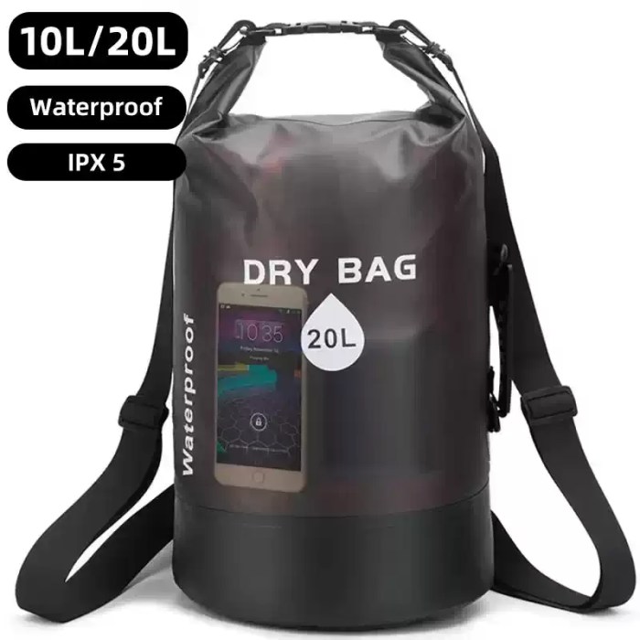 WATERPROOF DRY BAG 10L & 20L_6 Waterproof dry bag 10L and 20L for swimming and kayaking UK.