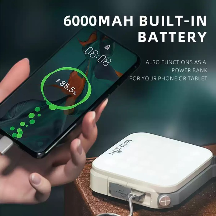 Compact portable fill light for backpacking and emergency travel.
