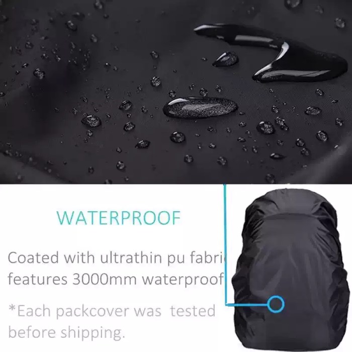 Waterproof Backpack Rain Cover_4 lose-up of the elastic drawstring and buckle on a 70L rain cover for a secure windproof fit.