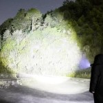 USB rechargeable flashlight providing light for outdoor sports.