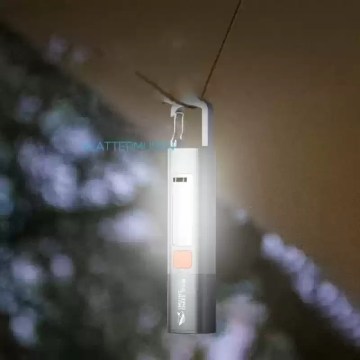 Rechargeable hanging camping torch light with hook for outdoor and tent use
