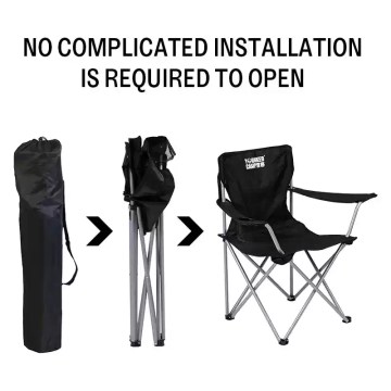 Foldable camping chair with carry bag and easy setup