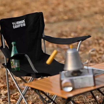 Folding camping chair for outdoor use