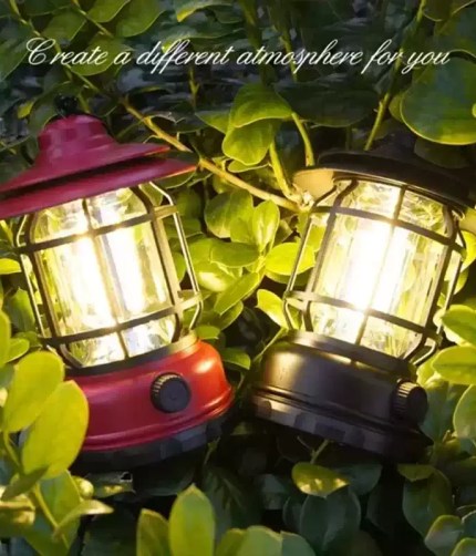 2Pack camping lantern used for a comfortable rest on a nature hike.