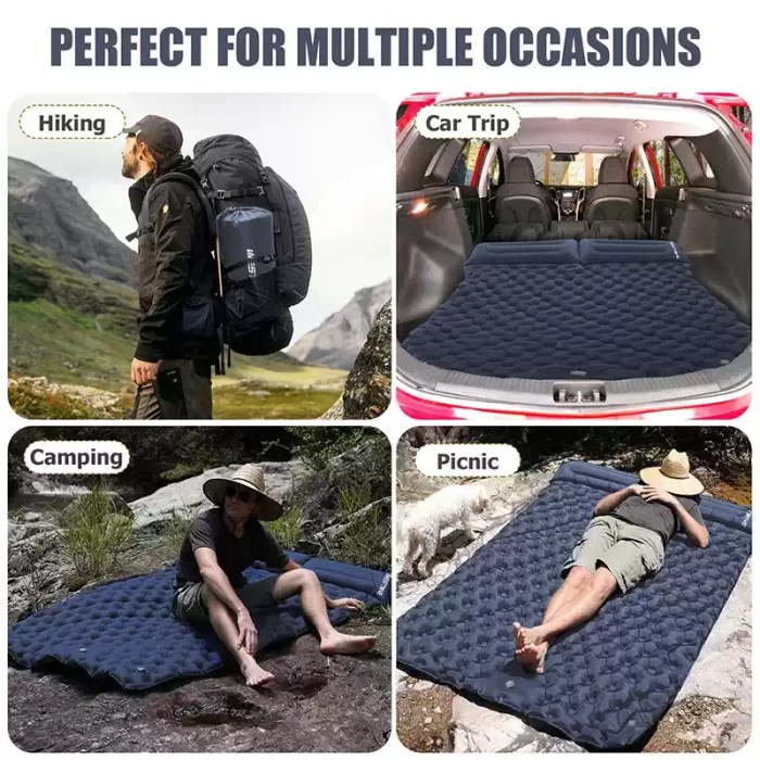 Professional outdoor sleeping pad for hiking and traveling missions.