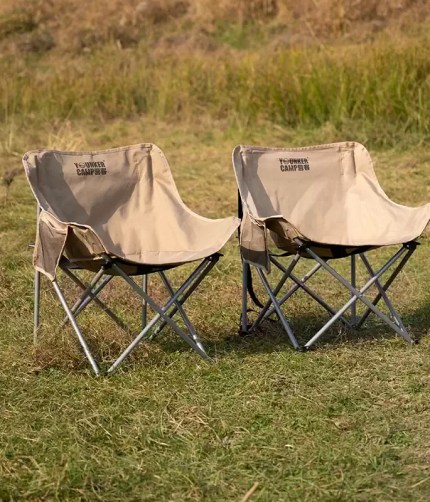 FJK Camping Gear moon chair in a stylish rounded design.