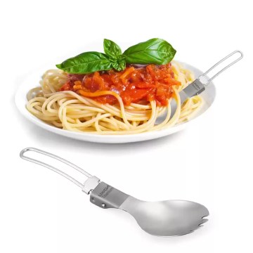 Titanium folding spork for camping – lightweight travel utensil for outdoor meals