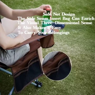Camping chair with side pocket UK portable storage outdoor chair